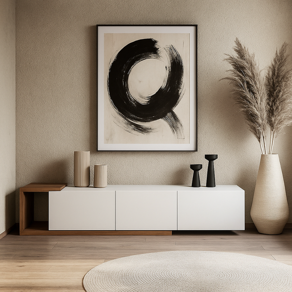 وحدة تليفزيون ابيض 35×160×30 سم